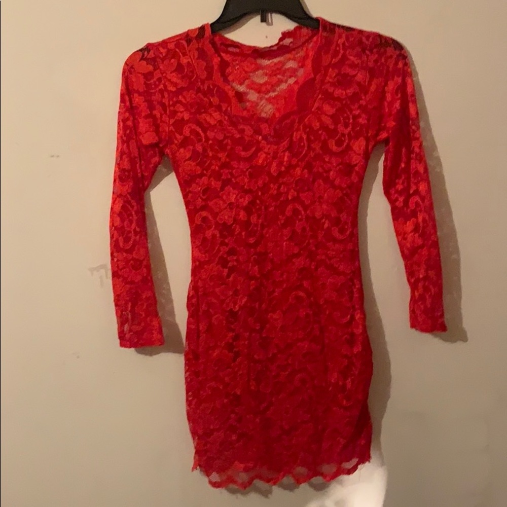 Red club dress